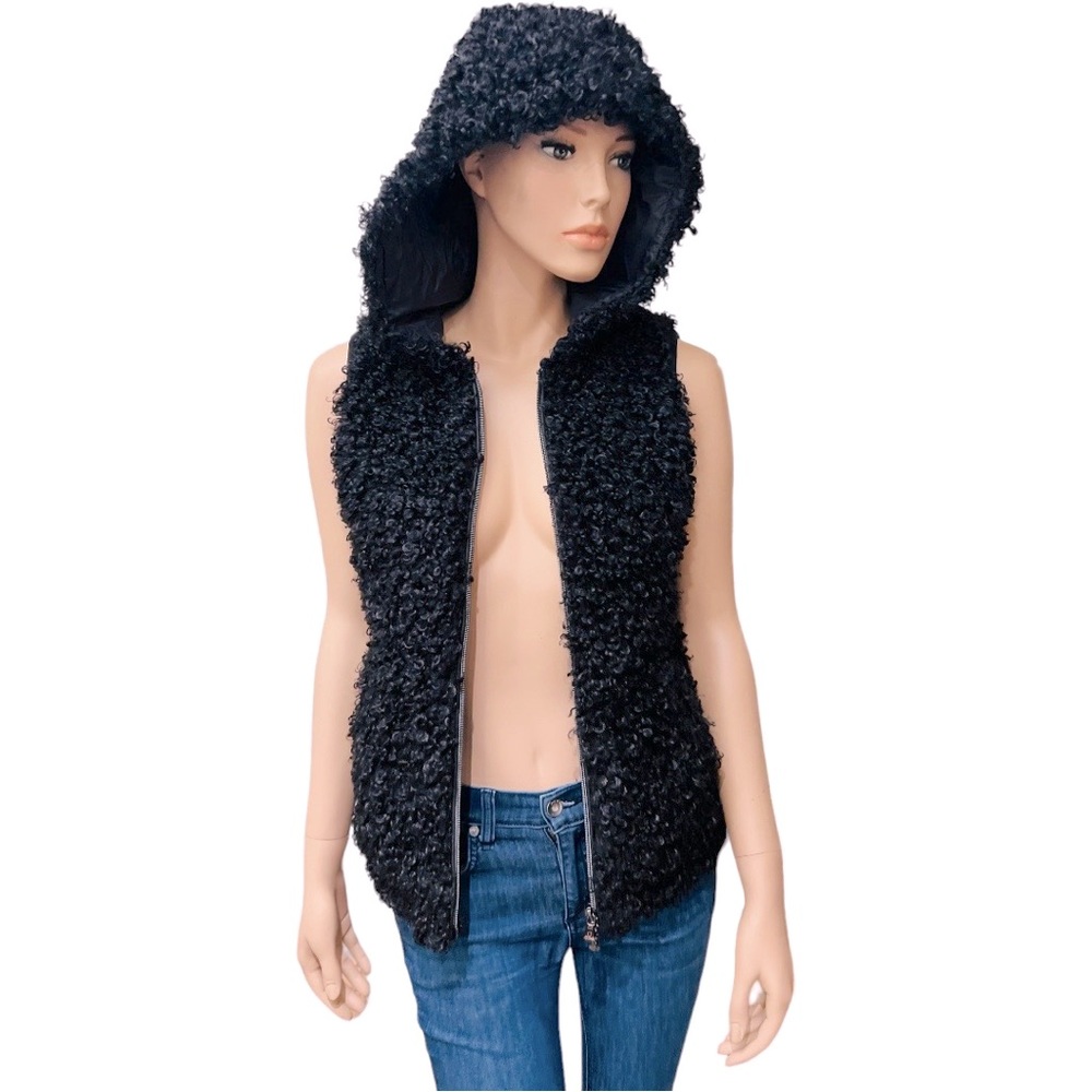 NWT Anatomie faux fur Hoodie Vest Size S in excellent condition 100% polyester - Picture 5 of 14